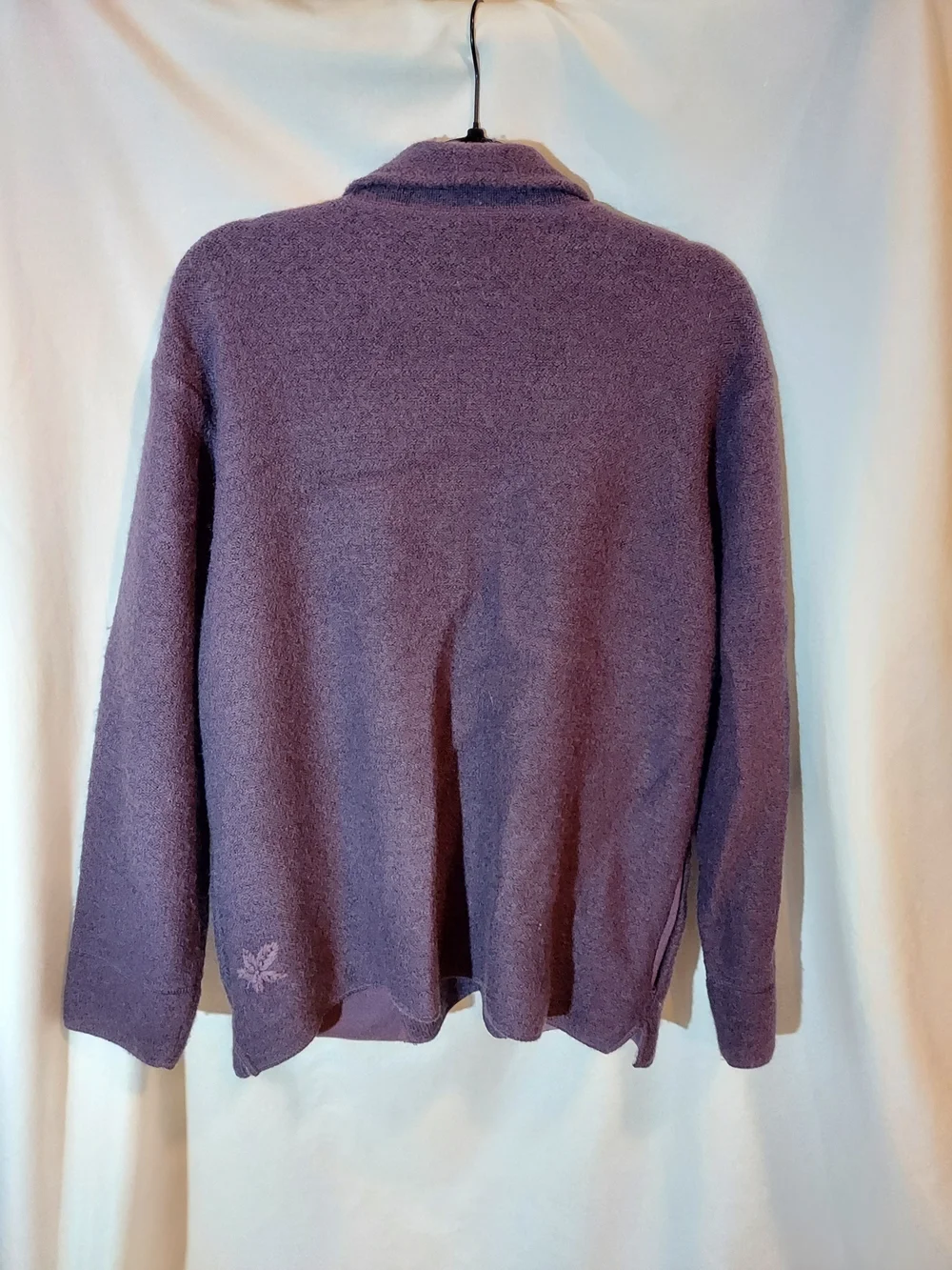 Cabela's Vintage Wool Blend Collared Button Up Cardigan Sweater Purple XL - Picture 2 of 10